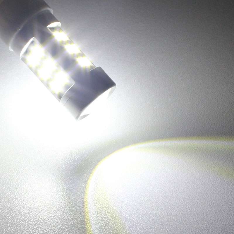 2 PCS T25 4.2W 630LM White Light Dual Wires 21 LED 2835 SMD Car Brake Light Daytime Running Light Bu