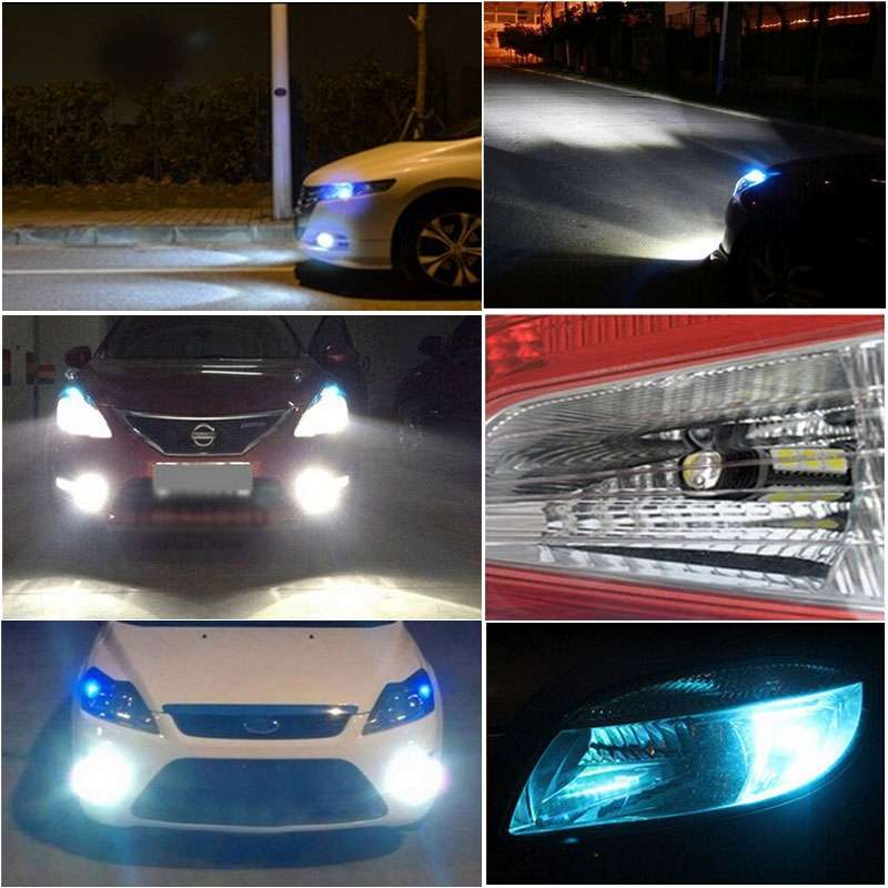 2 PCS H3 4.8W 720LM 6500K White Light 24 LED SMD 4014 Error-Free Canbus Car Clearance Lights Lamp, D