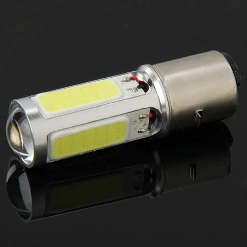 BA20D 6W White 250LM 5 LED COB Car Stop Brake Light Front Rear Turn Signal Lights for Motorcycle / V