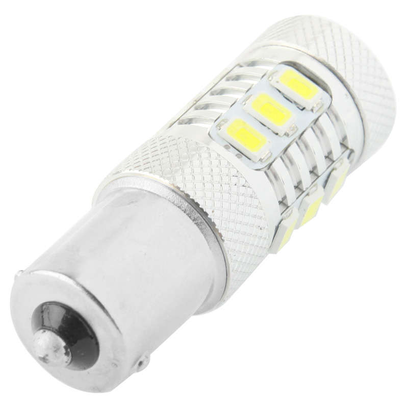 1156 11W White LED Turn Light for Vehicles, DC 12-30V, 12 LED SMD 5630 Light + 5W 1 LED Light