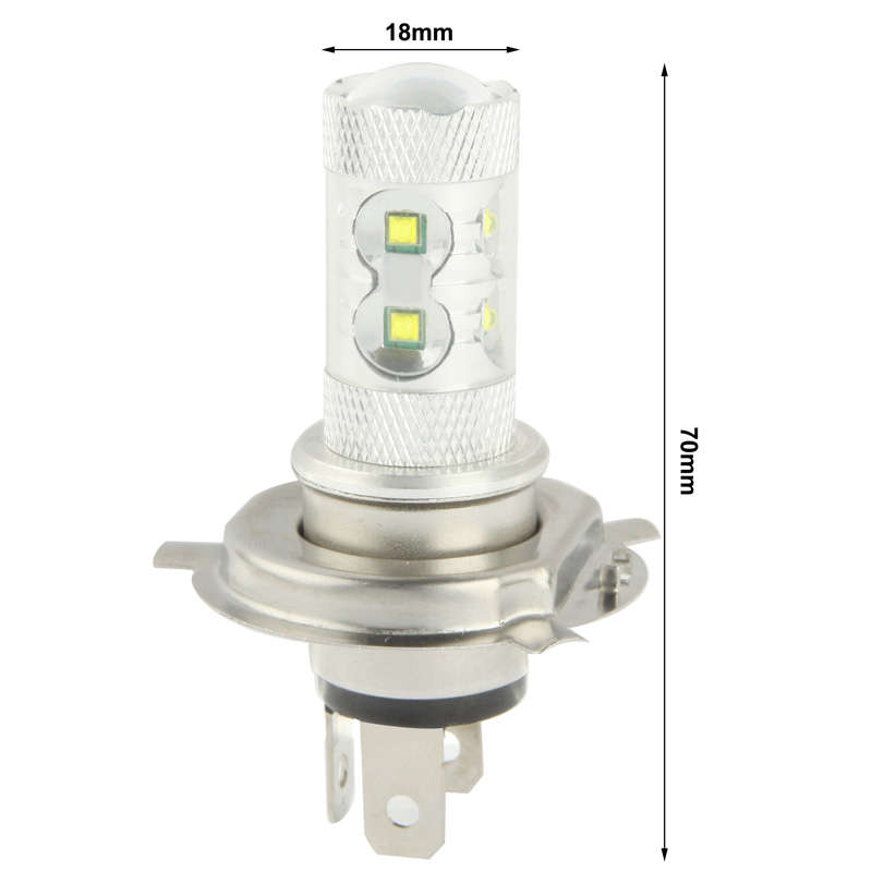 H4 60W White 12 LED Fog Light for Vehicles, DC 12-30V