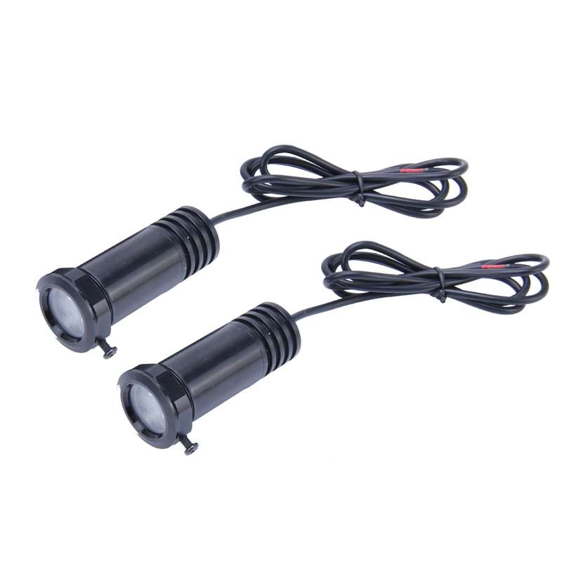 Car Door LED Laser Welcome Decorative Light, LED Laser for Land Rover Logo (Pair)(Black)