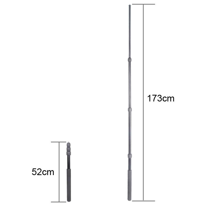 Aluminum Alloy Handheld Boom Pole Holder for SLR Camera / LED Light Microphone, Max Length: 173cm(Bl