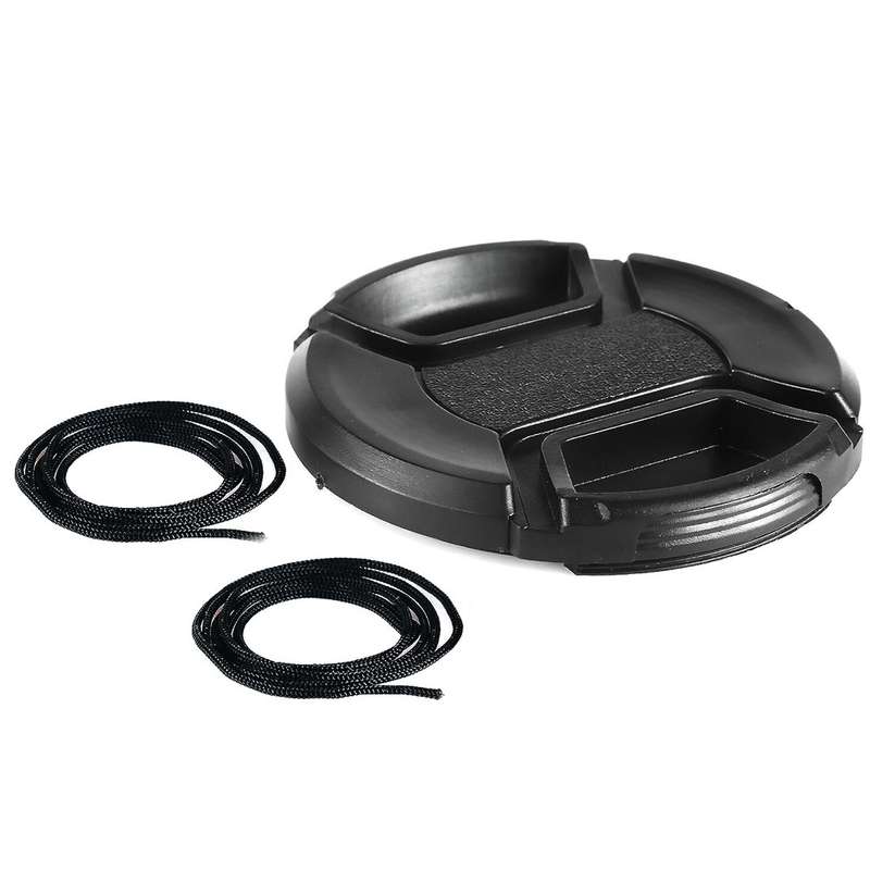 72mm Center Pinch Camera Lens Cap(Black)
