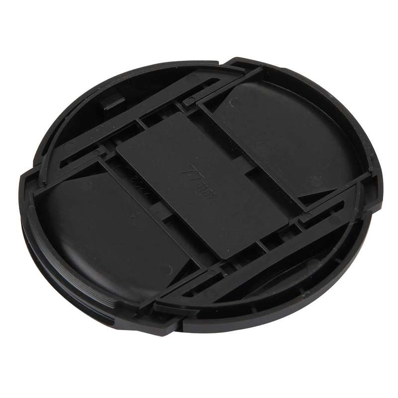 77mm Center Pinch Camera Lens Cap(Black)