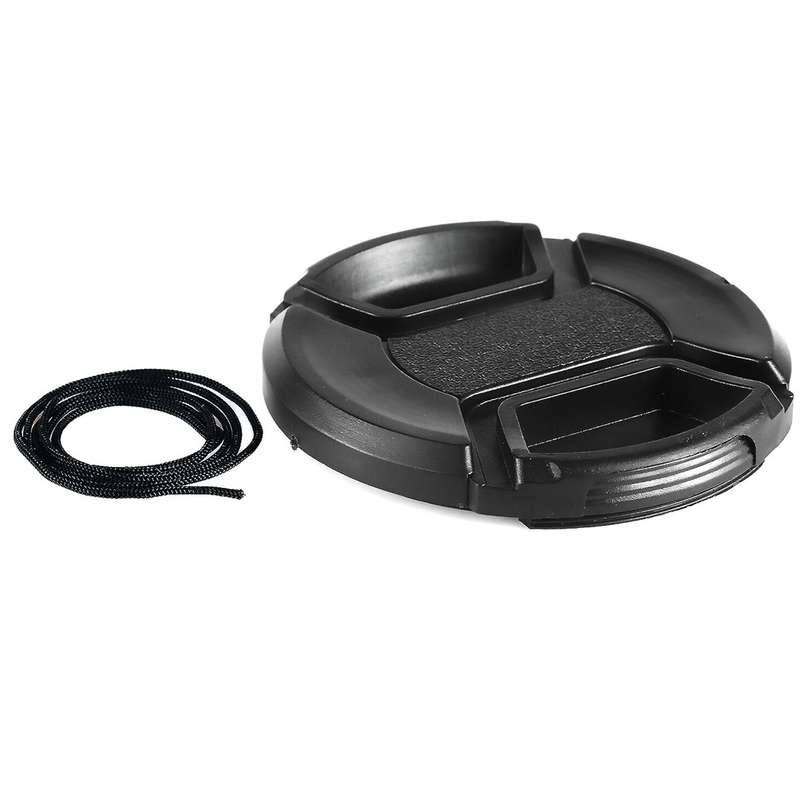 77mm Center Pinch Camera Lens Cap(Black)