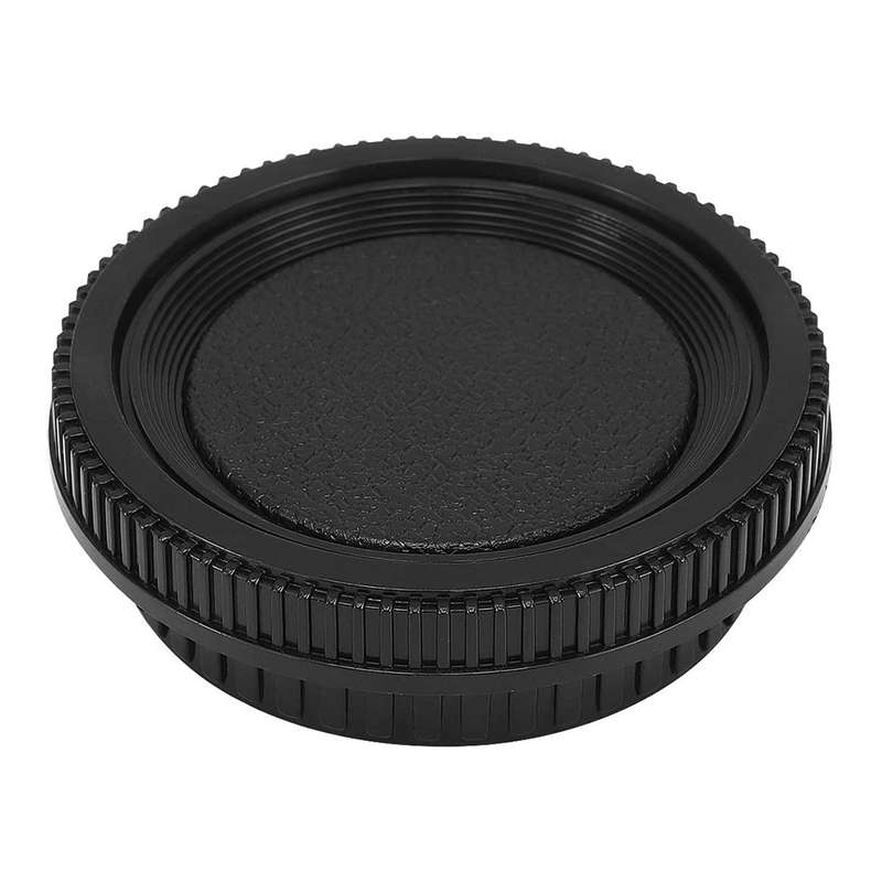 Camera Body Cover & Rear Lens Cap for Minolta MD(Black)