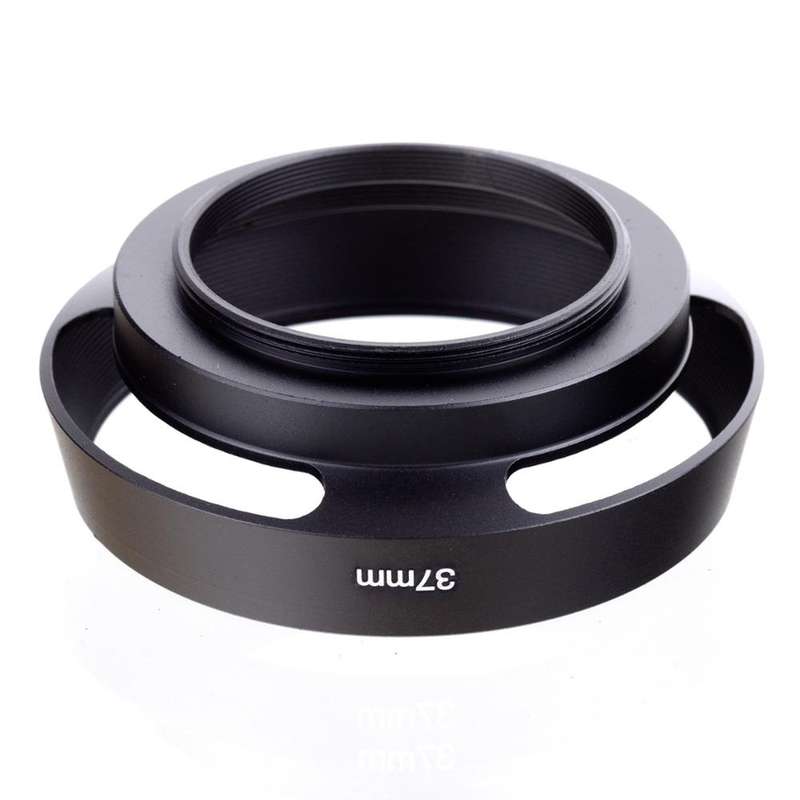 37mm Metal Vented Lens Hood for Leica(Black)