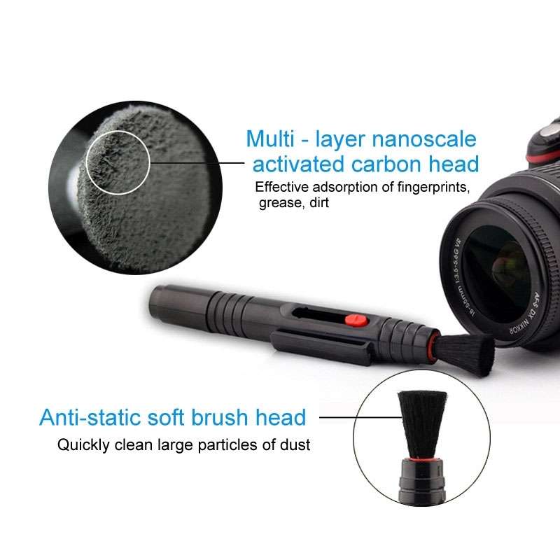 2 in 1 Lens Cleaning Pen for Camera(Black)