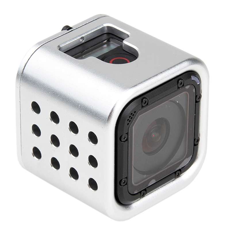 Housing Shell CNC Aluminum Alloy Protective Cage with Insurance Back Cover for GoPro HERO5 Session /