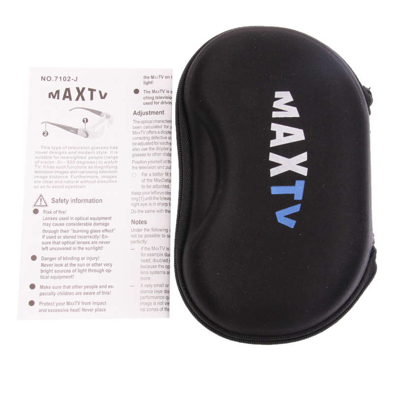 7012L 2.1X TV Magnification Glasses for Hyperopia People (Range of Vision: 0 to +300 Degrees)(Black)