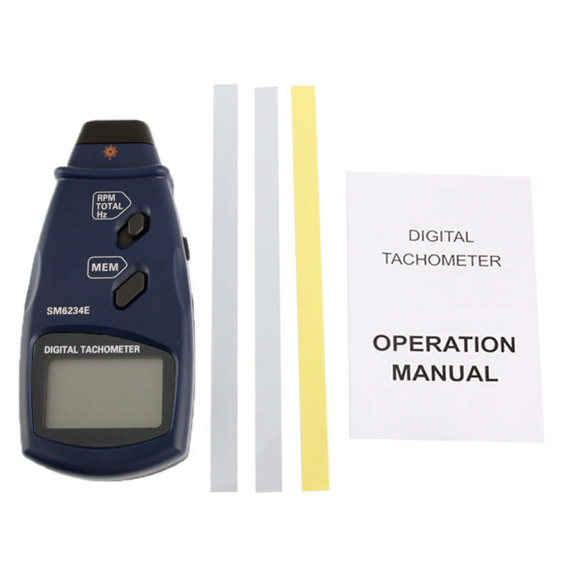 Digital Laser Photo Tachometer Non Contact RPM Tach (SM6234E)