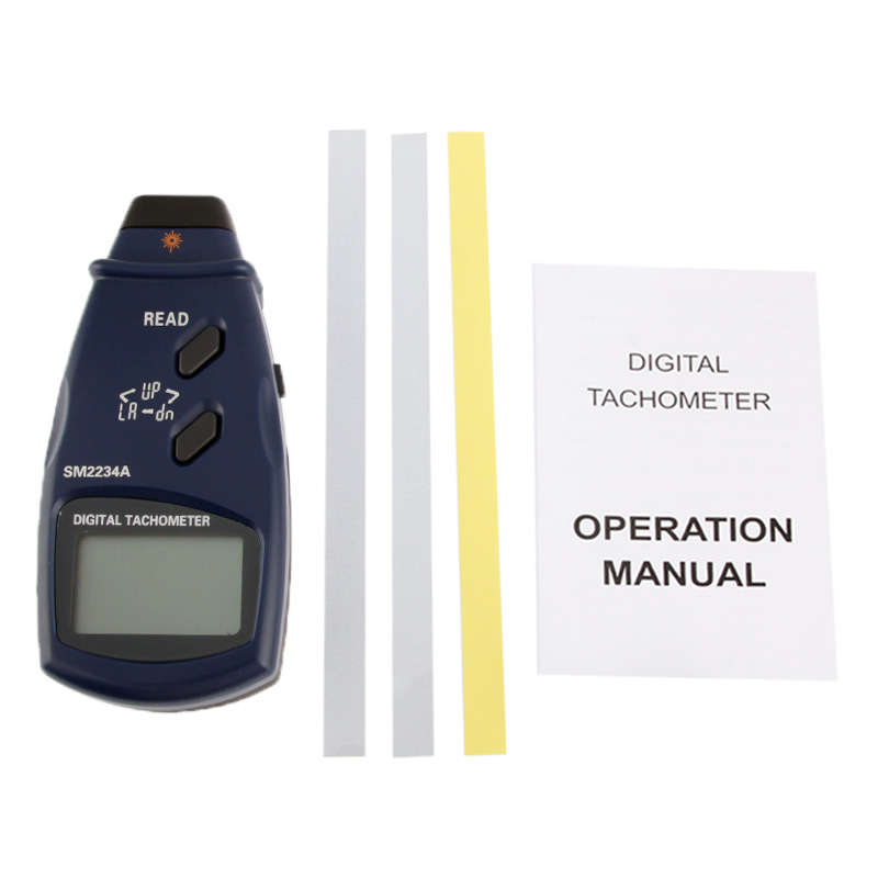 Digital Laser Photo Tachometer Non Contact RPM Tach (SM2234A)