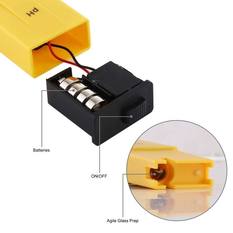 Pocket-sized PH Meter with ATC(Yellow)
