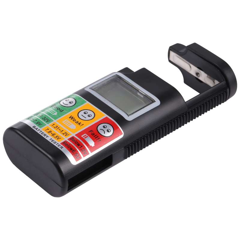 Digital LCD Screen Battery Tester for R20S / R14S / R6S / R03 / R1 / Button / 6F22(Black)
