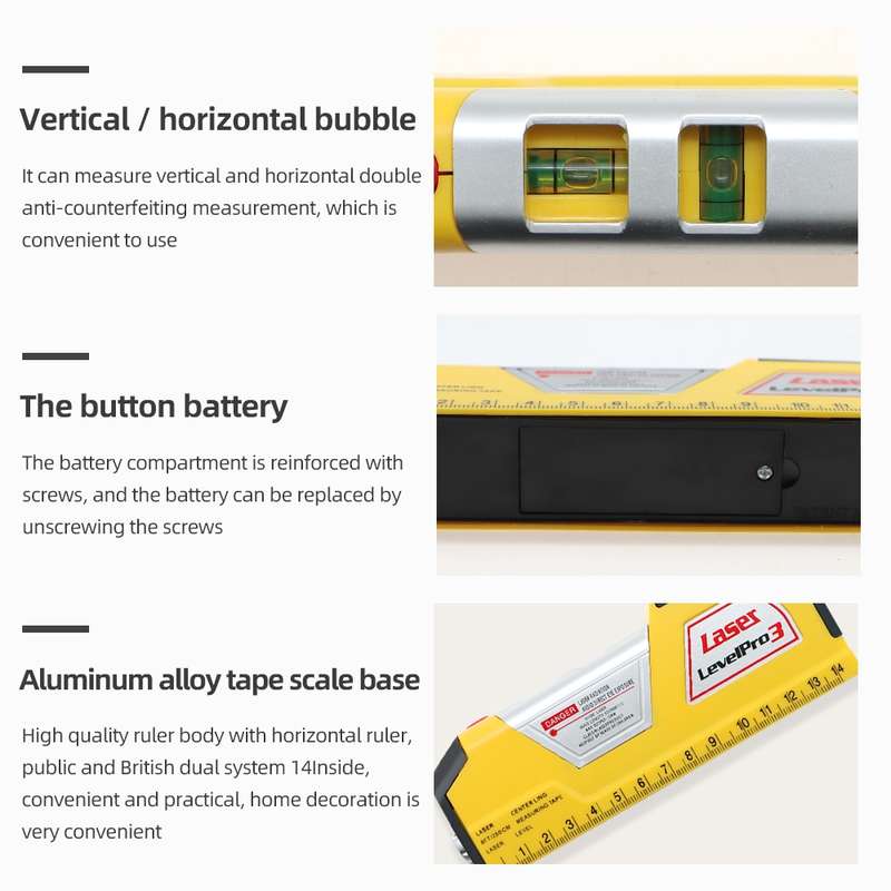Laser Level with Tape Measure Pro 3 (250cm)