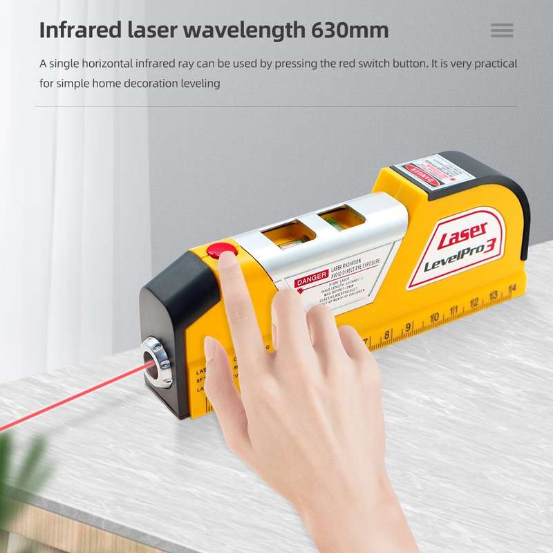 Laser Level with Tape Measure Pro 3 (250cm)