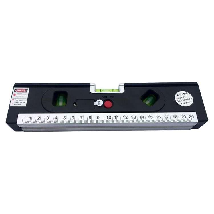 Laser Level with Tape Measure Pro 4 (100cm) / Level Bubbles with LED Light, LV-04(Black)