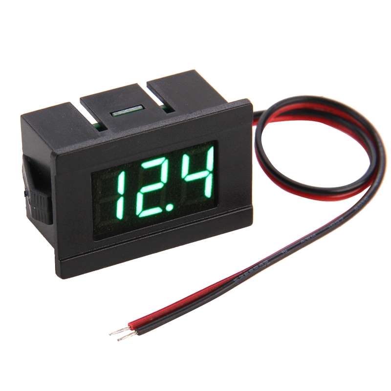 V33D 2 Wires Red Light Display Mini Digital Voltage Meter, Measure Voltage: DC 4.5-120V