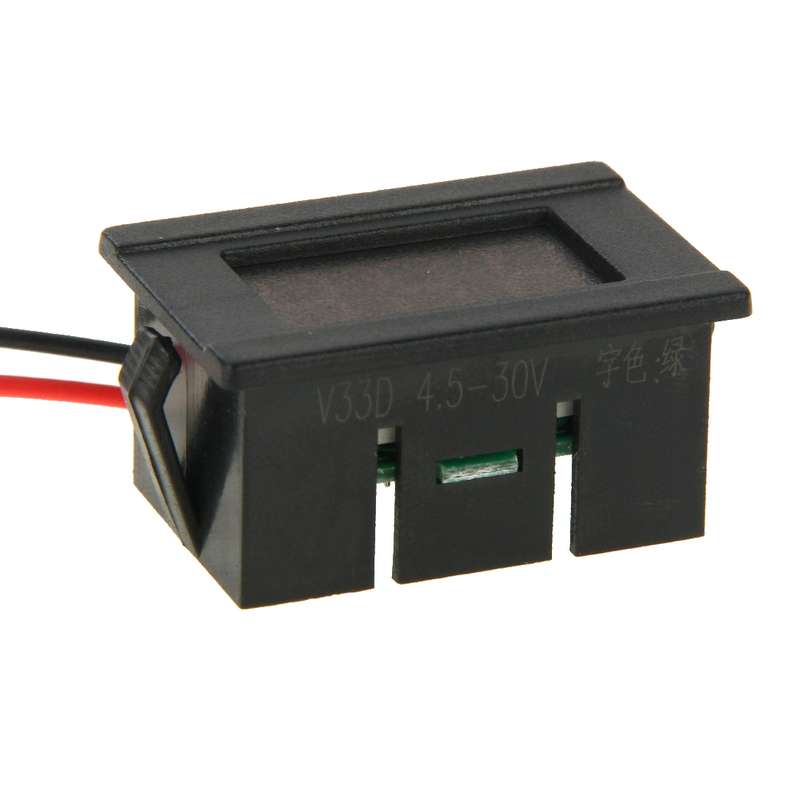 V33D 2 Wires Red Light Display Mini Digital Voltage Meter, Measure Voltage: DC 4.5-120V