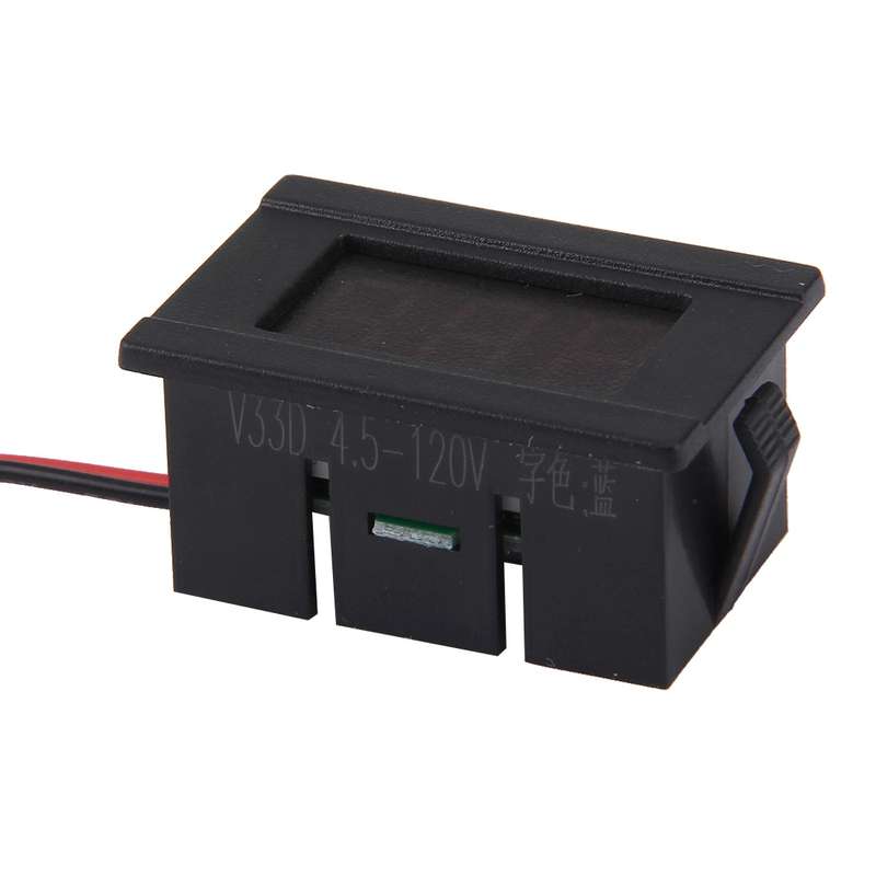 V33D 2 Wires Red Light Display Mini Digital Voltage Meter, Measure Voltage: DC 4.5-120V