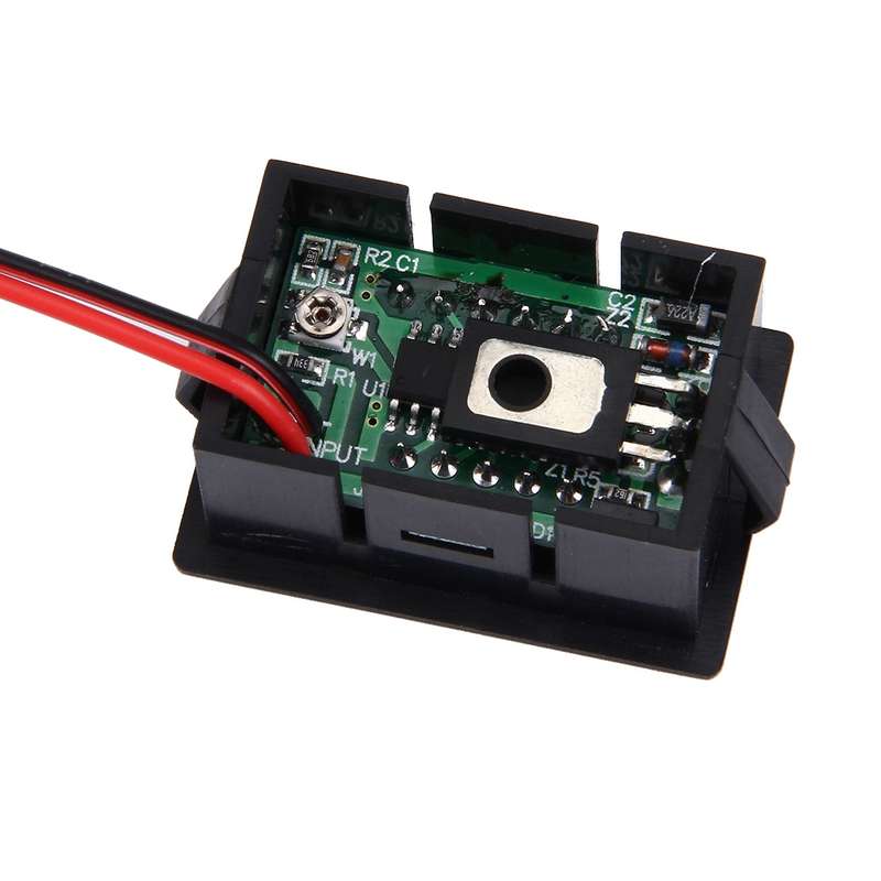 V33D 2 Wires Red Light Display Mini Digital Voltage Meter, Measure Voltage: DC 4.5-120V