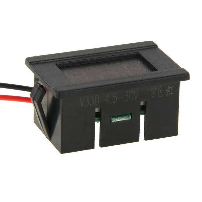 V33D 2 Wires Red Light Display Mini Digital Voltage Meter, Measure Voltage: DC 4.5-120V