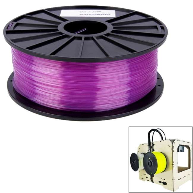 PLA 3.0 mm Transparent 3D Printer Filaments, about 115m(Red)