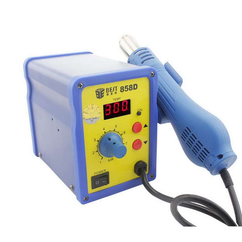 BEST BST-858D AC 220V 50Hz 650W LED Displayer Adjustable Temperature Unleaded Hot Air Gun with Helic