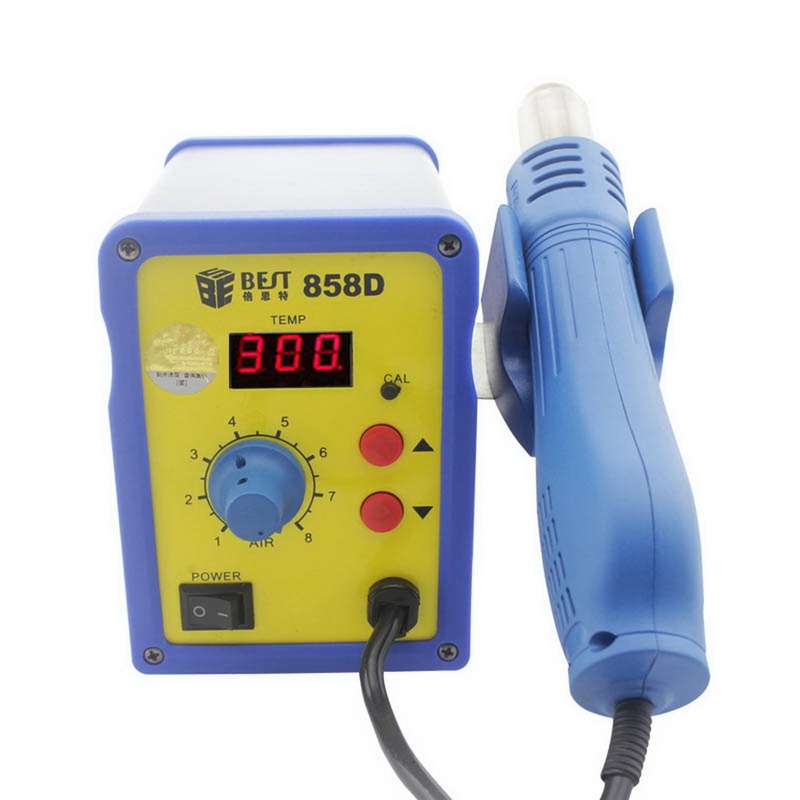 BEST BST-858D AC 220V 50Hz 650W LED Displayer Adjustable Temperature Unleaded Hot Air Gun with Helic