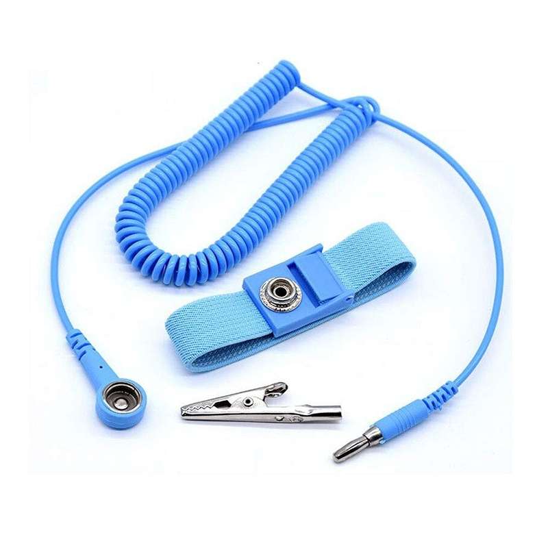 Anti-Static Static-free Wristband Wrist Strap Band ESD Discharge Grounding Tool(Baby Blue)