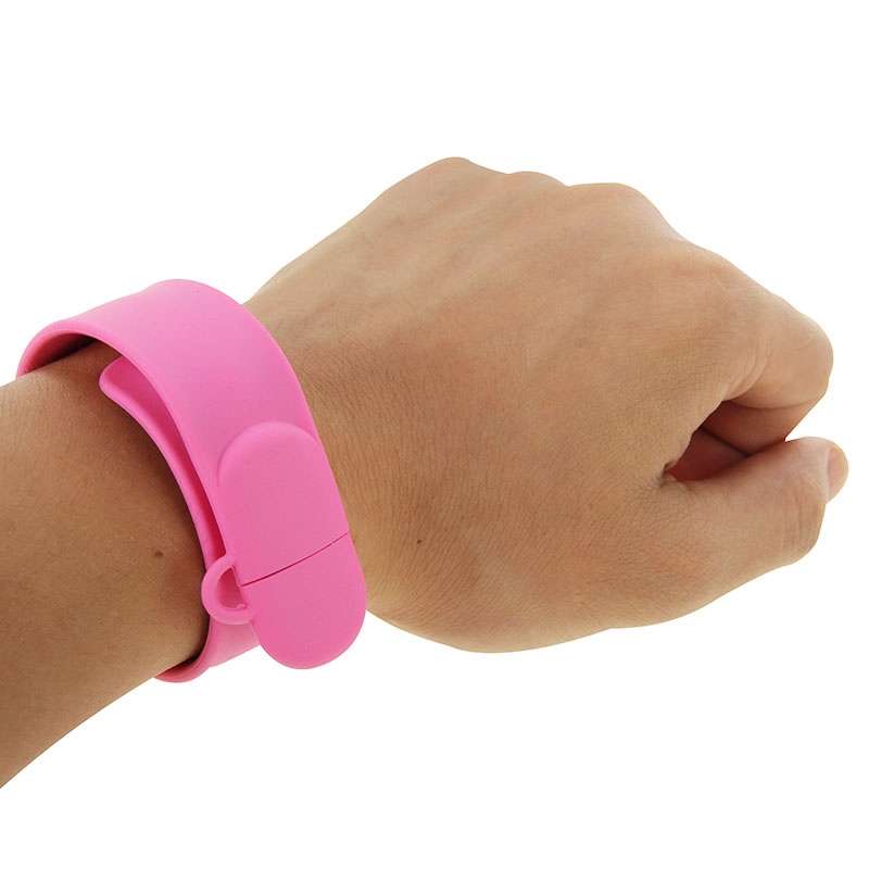 Silicone Bracelet USB Flash Disk with 4GB Memory(Dark Blue)