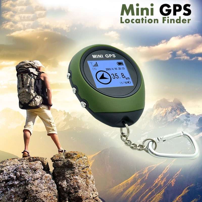 Keychain Handheld Mini GPS Navigation USB Rechargeable Location Finder Tracker for Outdoor Travel(Gr