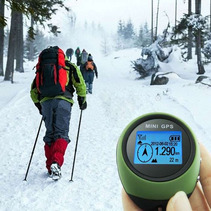 Keychain Handheld Mini GPS Navigation USB Rechargeable Location Finder Tracker for Outdoor Travel(Gr
