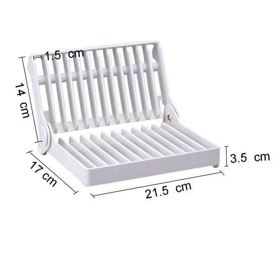Foldable Dish Drip Rack Plate Holder(White)