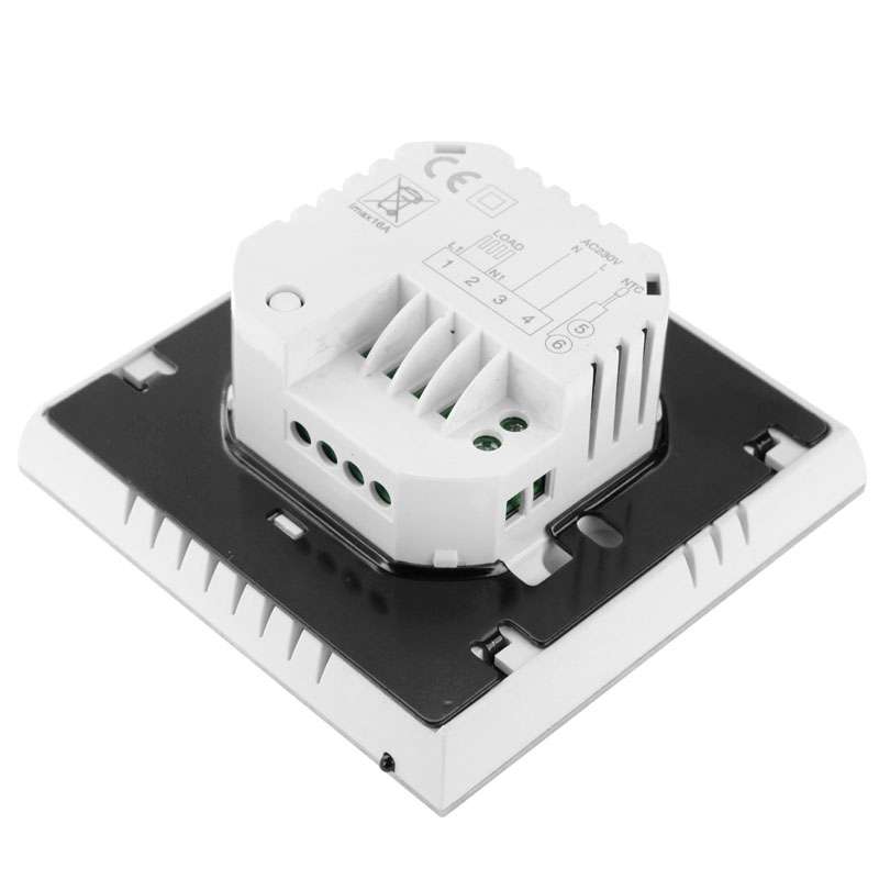 LCD Display Air Conditioning 2-Pipe Programmable Room Thermostat for Fan Coil Unit(White)