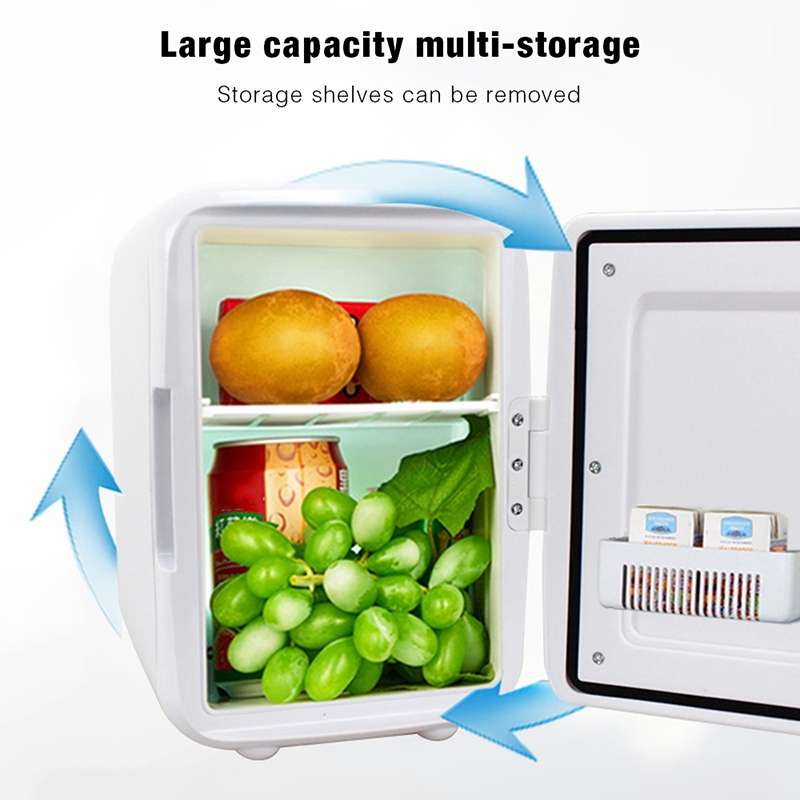 4L Mini Car Refrigerator Electric Cooler / Warmer, Random Color Delivery