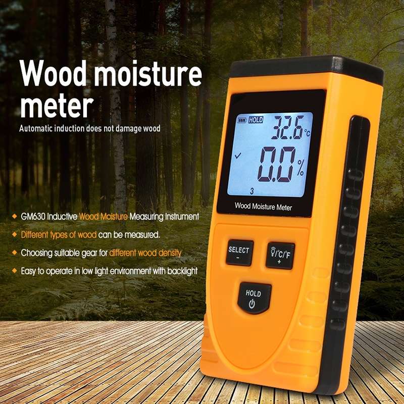 GM630 Digital Wood Moisture Meter with LCD(Orange)