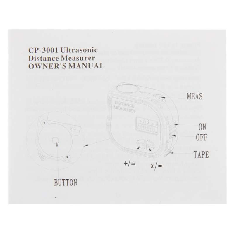 CP-3001 Ultrasonic Distance Measurer Laser Point with 1m Tape Measurer