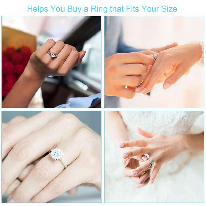 4 Scale Measuring Stick EUR / US / JAPAN / HK Ring Gauge Metal Finger Sizer Tool Measure