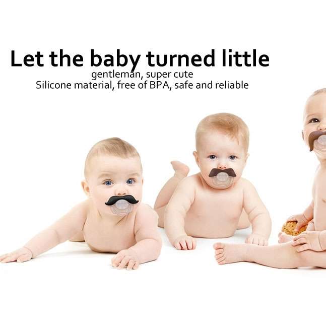 High Quality Funny Infant Mustache Baby Appease Nipple