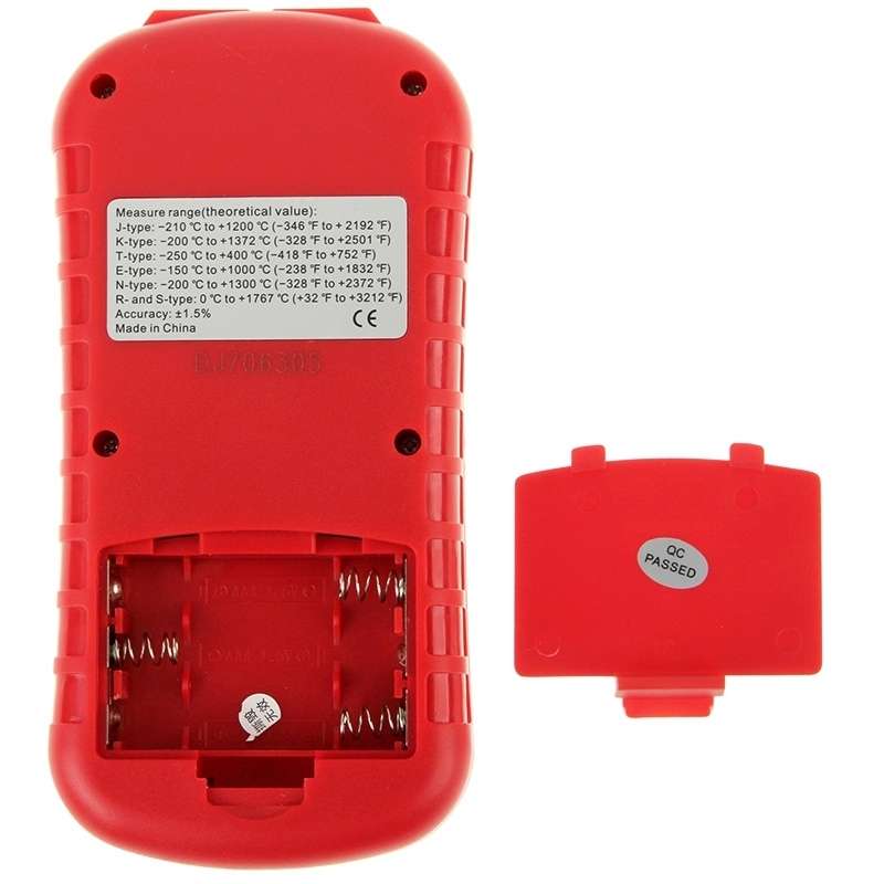 BENETECH GM1312 2.4 inch LCD Screen Thermocouple Thermometer Measure J,K,T,E,N and R Type, Measure R