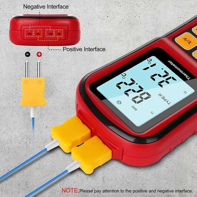 BENETECH GM1312 2.4 inch LCD Screen Thermocouple Thermometer Measure J,K,T,E,N and R Type, Measure R