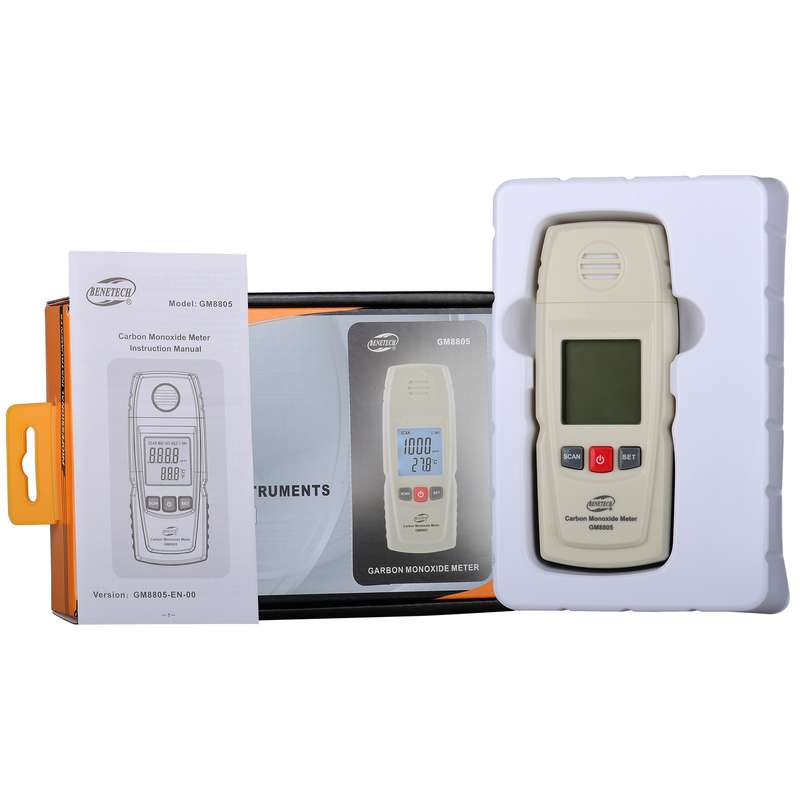 BENETECH GM8805 LCD Display Handheld Carbon Monoxide CO Monitor Detector Meter Tester, Measure Range