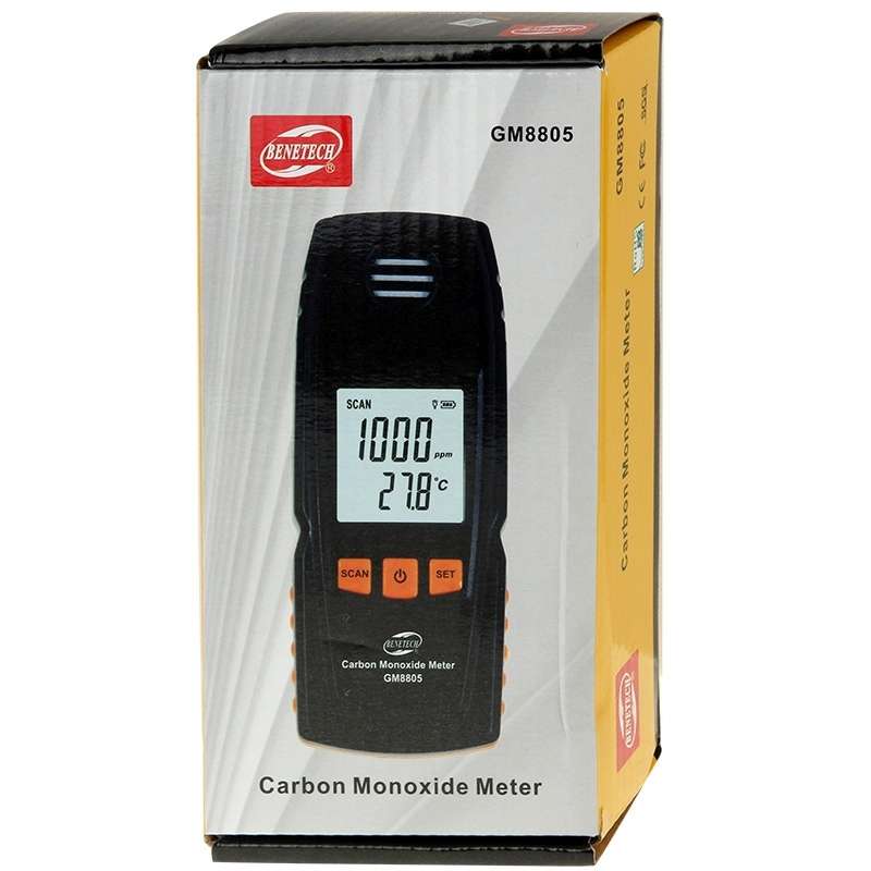 BENETECH GM8805 LCD Display Handheld Carbon Monoxide CO Monitor Detector Meter Tester, Measure Range