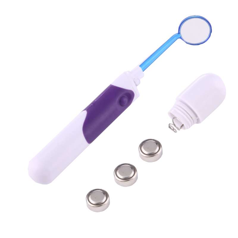 Lit-Pack 3 in 1 LED Professional Dental Oral Tool Kits (Dental Mirror + Tooth Stain Eraser + Plaque