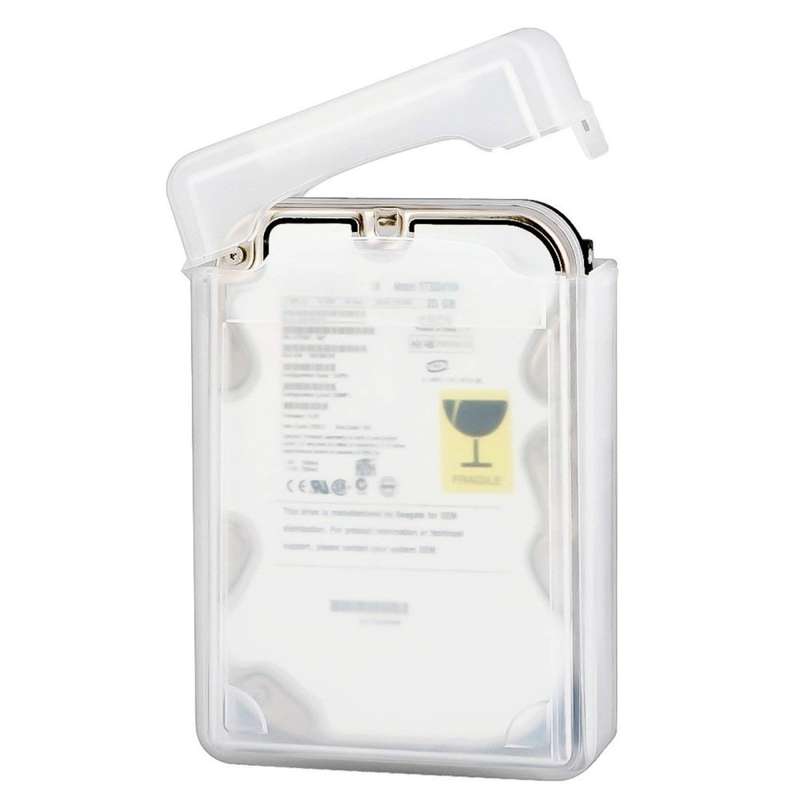 3.5 inch Hard Drive Disk HDD SATA IDE Plastic Storage Box Enclosure Case(Green)
