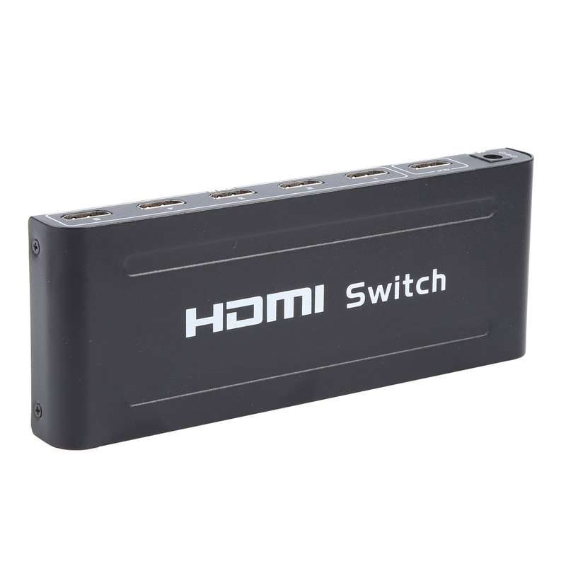 Full HD 1080P 5 Ports HDMI Switch with Remote Control & LED Indicator(Black)