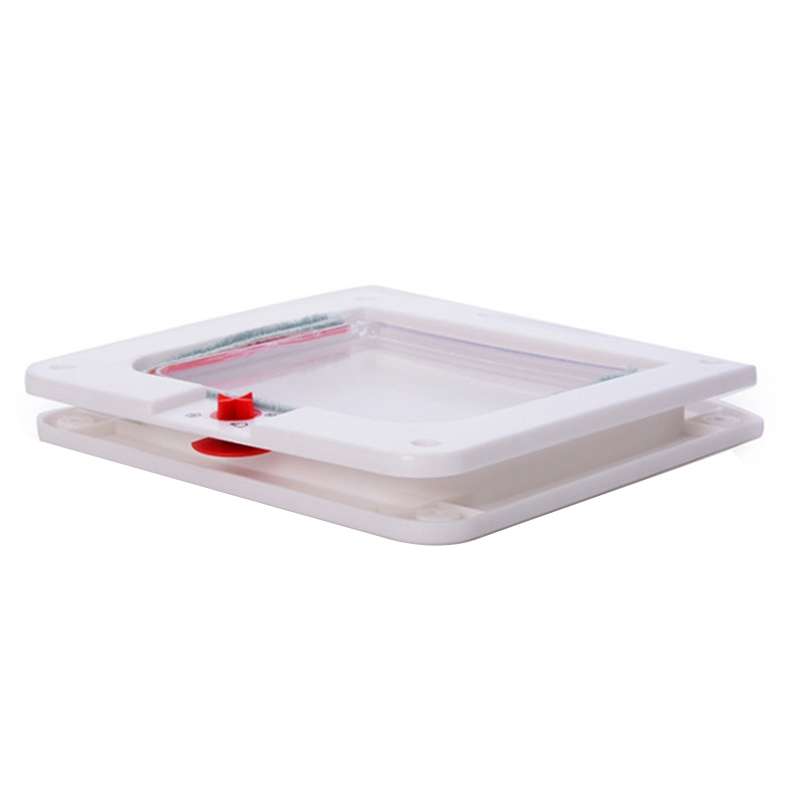 Cat / Small-scale Dog Friendly Transparent Flap, Universal 4 Way Locking(White)
