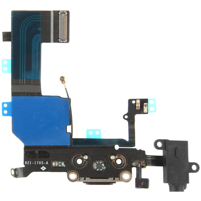 2 in 1 for iPhone 5C (Original Tail Connector Charger + Original Headphone Audio Jack Ribbon) Flex C